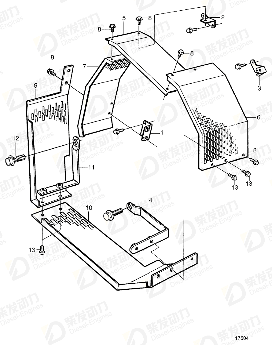 VOLVO Belt protector 3829402 Drawing